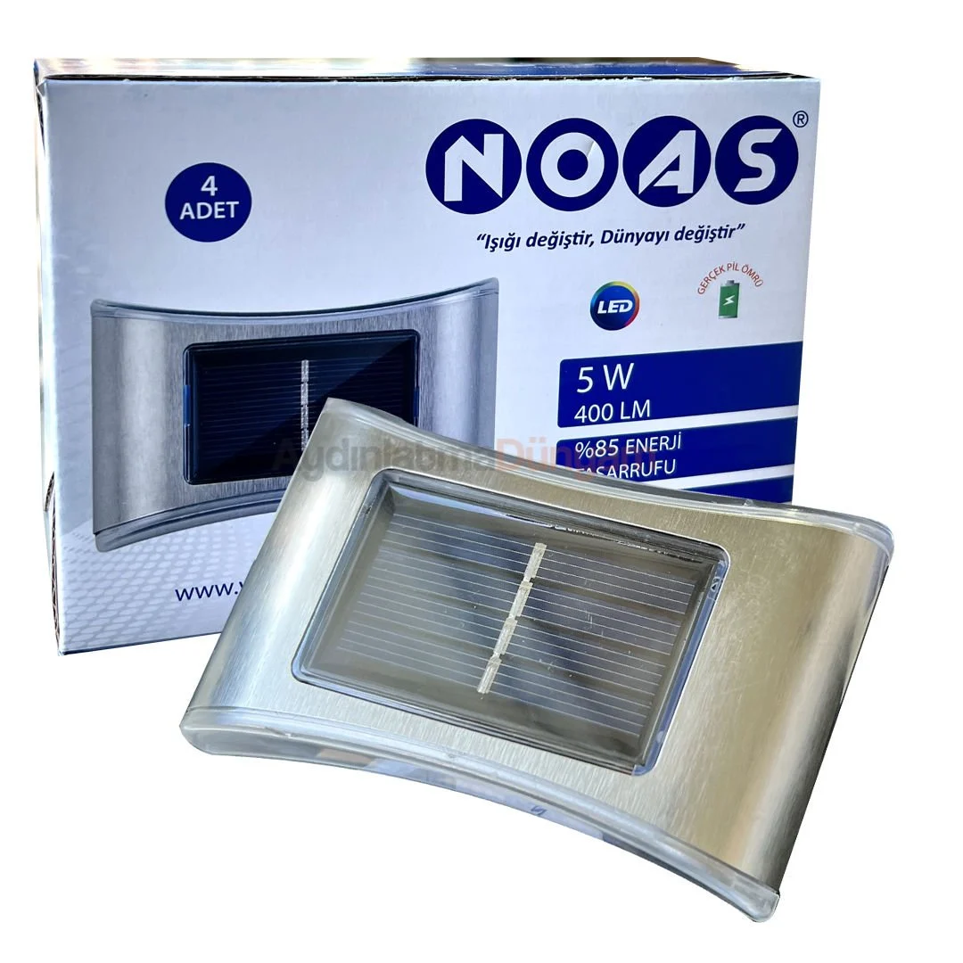 Noas 5W Vesta Solar Aplik Günışığı 4 Adet YL84-6001-S, yl84-6001, noas vesta, noas güneş enerjili solar, güneş enerjili solar led, solar led aydınlatma, noas, noas led, noas aydınlatma, aydınlatmadünyam, aydınlatmadünyası, noas ana bayi, noas karaköy, noas mahmutbey,